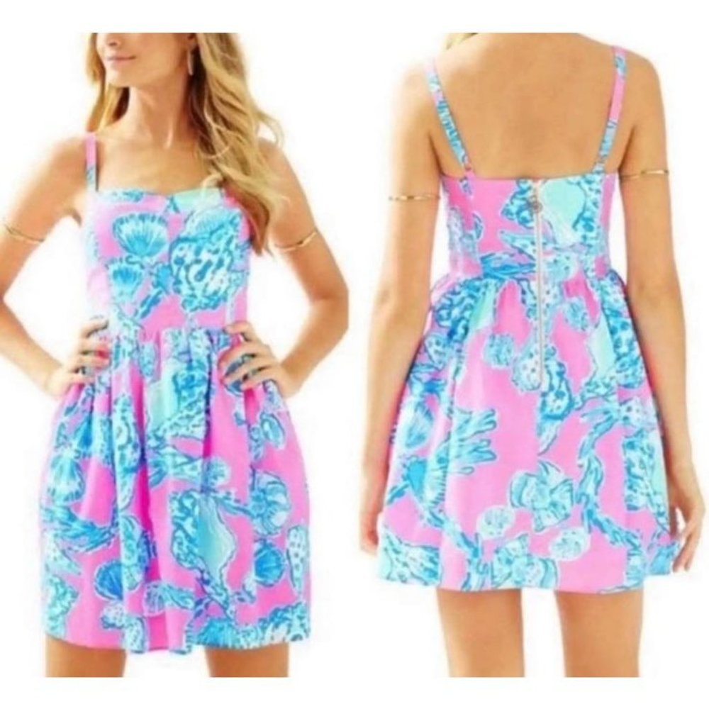Lilly Pulitzer Ardleigh Seashell Fit Flare Mini Dress Size 00